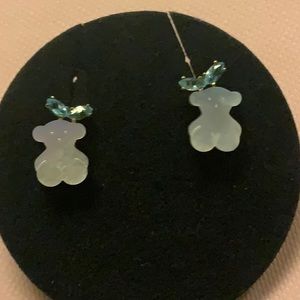Tous 18K Gold Mother of Pearl with Topaz Earrings
